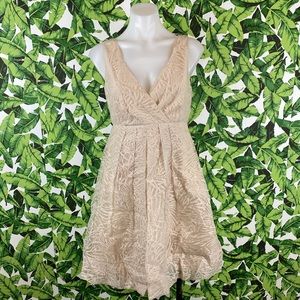 Diane Von Furstenberg Cream Lace Babydoll Dress